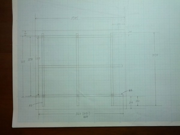 ニワトリ小屋 見下ろし設計図