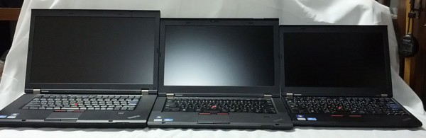 ThinkPad-T430s-T520＆X220との外観比較