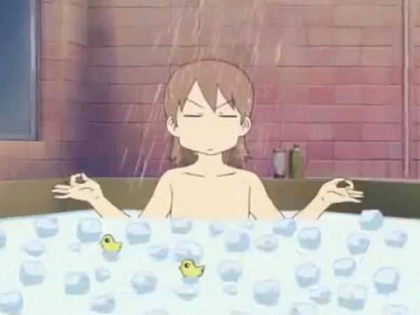 相生祐子 氷水の風呂で瞑想