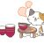 エサを沢山食べてお腹いっぱいのネコ